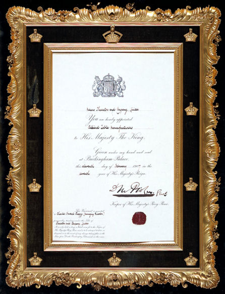 Thurston 1911 Royal Warrant