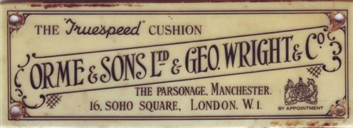 Geo Wright & Ormes Billiard Cushion plate