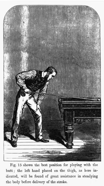 Using Butt of a Billiard Cue
